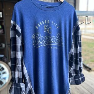 Kansas City Royals Blue Mash-up Reworked Flannel (2XL)